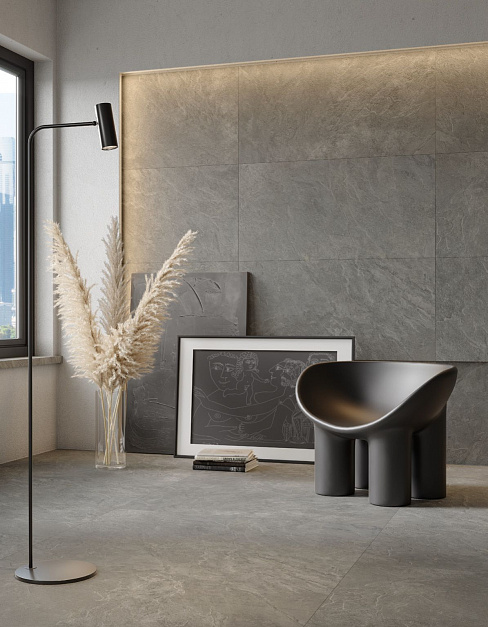 Плитка керамогранит Kerranova Krater Grey K-2211 SR 600x600x9 (1,80 кв.м.) под камень