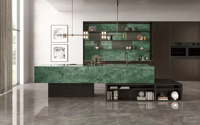 Плитка керамогранит Marvel Gala Exotic Green 120x278 Lapp (3,336 кв.м.) под мрамор