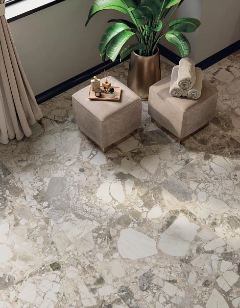 Плитка керамогранит Atlas Concorde Russia F.d.M. Ceppo Apuano Cream 80х80 Ret (1,28 кв.м.) под агломерат