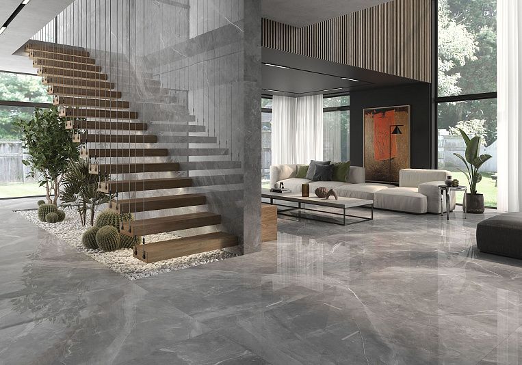 Плитка керамогранит Geotiles Magda Gris 60x60 Polished (1,44 кв.м.) под мрамор